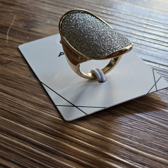 ALDO BRITEPIX GOLD SILVER GLITTER RING - Picture 2 of 7
